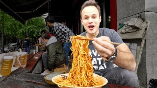 Chinese Street Food DAN DAN NOODLE Tour in Sichuan China  INSANELY GOOD and SPICY Szechuan Noodles [upl. by Richma]