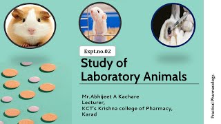 Expt No 02 Study of Laboratory Animals S Y D Pharm as per PCI new syllabus ER 2020 [upl. by Herschel]