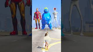 Superheroes Vs Giant Ironman And Mother Megaphone Match Who is the Powerful 🔥shorts [upl. by Ahseki36]