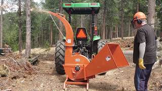 Titan 3Point PTODriven 6quot Wood Chipper 1st Run [upl. by Chris]