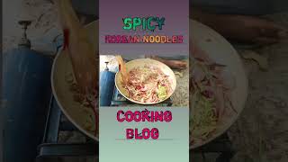 Spicy Korean Noodles Making Blog coockingvlog cooking villfoodcooking [upl. by Ennairek]