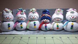 DIYAdorable DT Small Sock Snowmen No Sew [upl. by Creigh]