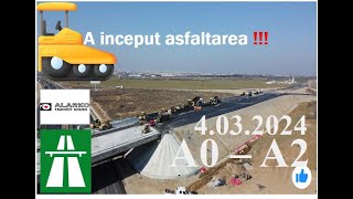 Autostrada A0  Nod cu A2  LOT 1  4 MARTIE 2024  a0 autostrada dji Aerial 1k subs 4k new [upl. by Amsirak]