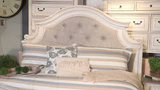 Realyn Two Tone King Upholstered Panel Bed [upl. by Itisahc]