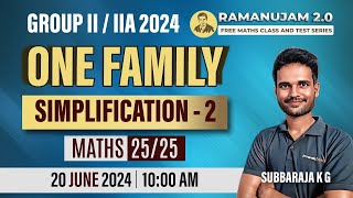 TNPSC Group22A  Free Maths Class amp Test Series  Simplification2 Subbaraja  Veranda Race [upl. by Lyrret270]