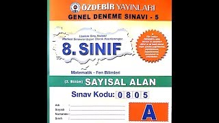 8 Sınıf Lgs ÖZDEBİR DENEME 5 Çözümler [upl. by Ahsiekam]