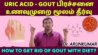 Diet plan for uric acid – gout problem  how to get rid of gout naturally  Dr Arunkumar [upl. by Sivolc67]