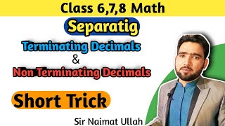 How to Separate Terminating and Non Terminating Decimals Without Actual Division  Urdu [upl. by Ikcir]