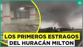 Huracán Milton Los primeros registros del fenómeno en EE UU [upl. by Ern]