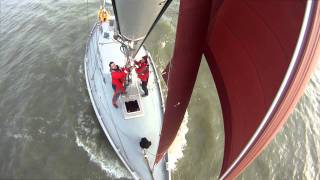 Sailing with quotJagerquot Koopmans 40 one off from Enkhuizen to Volendam filmed with GoPro [upl. by Merriam]