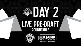 Live PreDraft Raiders Roundtable  Day 2  2024 NFL Draft [upl. by Anallij]