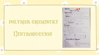 introduction of polymer chemistry [upl. by Oliy431]