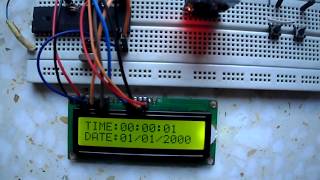 Real time clock amp calendar using DS3231 and PIC16F877A [upl. by Nelag]