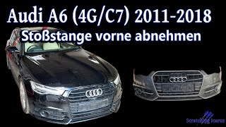 Audi A6 C7 Stoßstange vorne abbauen  Tutorial [upl. by Leilah]