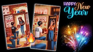 Happy New Year 2024 TShirt Name Video Editing  Happy New Year Couple Name Video Editing [upl. by Anne-Marie]