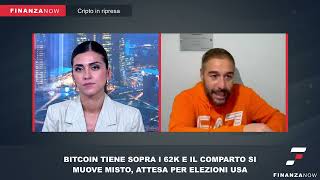 BITCOIN TIENE 62K E IL COMPARTO SI MUOVE MISTO IN ATTESA VOTO USA  PISCINA INTV SPANGHERO 91024 [upl. by Nadaba]