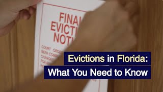 Evictions in Florida What You Need to Know [upl. by Neve]