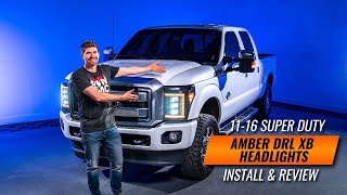 Amber DRL Option for the 20112016 Ford Super Duty Morimoto XB LED Headlights  Headlight Revolution [upl. by Auqenwahs812]