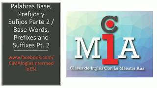 Palabras base prefijos y sufijos pt 2  Base words prefixes and suffixes pt 2 [upl. by Seidel]