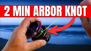 Tying the Arbor Knot Attaching Fishing Line to Reel [upl. by Merwyn]