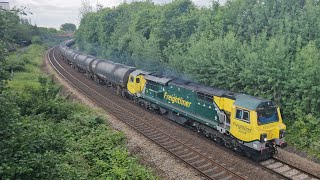 Trains at Tees Yard  Thornaby amp Stockton  Hartlepool  9 Locos Shed  More 69008  70009 [upl. by Anaxor884]