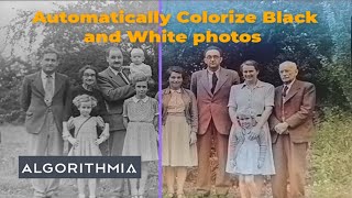 How to Colorize Black and White photos online  Algorithmia Review TopTen AI [upl. by Anaid]