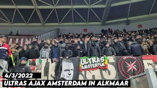 ULTRAS AJAX AMSTERDAM IN ALKMAAR  AZ Alkmaar vs Ajax Amsterdam 432022 [upl. by Haldan]