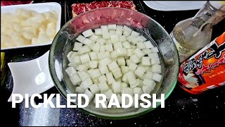 PICKLED RADISH  How to make Pickled RadishLabanos Koreans side dish [upl. by Nairod]