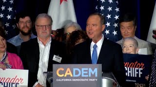 Election 2024  US Senate candidate Adam Schiff speaks [upl. by Aihsitan]