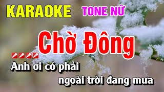 Karaoke Chờ Đông Tone Nữ Nhạc Sống Dễ Hát  Nguyễn Linh [upl. by Mencher]