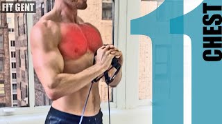 11 Resistance Band Chest Exercises  NO ATTACHING [upl. by Kleeman]