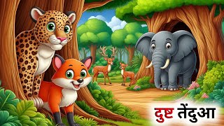 एक दुष्ट तेंदुए की कहानी  Hindi Cartoon  Panchatantra Ki Kahani [upl. by Neemsaj]