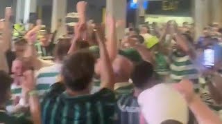 Celtic fans celebrate Chelsea win in Indiana America football celticfc parkhead [upl. by Han]