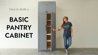 How to Build a Simple Pantry Cabinet with Pull Out Shelves [upl. by Carmencita388]