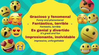 EXPRESS Yourself in Spanish with Fun Adjectives A song [upl. by Dannica]