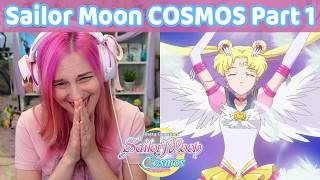 PEACHY REACTS Sailor Moon COSMOS Part 1 WatchAlong [upl. by Tigdirb428]