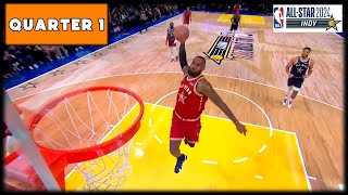 2024 NBA AllStar Game  East vs West  Quarter 1 Full Highlights [upl. by Yelnoc]