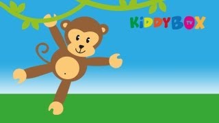 Die Affen rasen durch den Wald  Kinderlieder KIDDYBOXTV [upl. by Anaeda295]