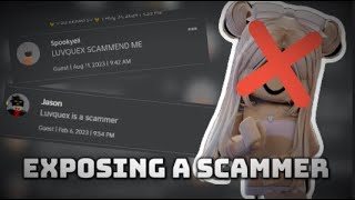 Exposing a scammer Luvquex [upl. by Eulalee]