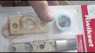 Kwikset Door latch How to Replace stuck Exterior door Deadlatch [upl. by Alaekim]