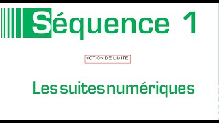 MATHEMATIQUES BAC FRANCAIS CNED SEQUENCE1 LECON3 SUITES NUMERIQUES PROFESSEEUR BENZINE RACHID [upl. by Lipski]