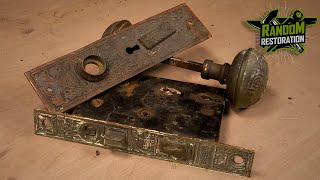 Ornate 1890s Mortise Lock Set Restoration  Random Restoration [upl. by Marsland487]