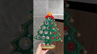 Wooden Advent Calendar Christmas Tree with Ornaments 24 Days Countdown to Christmas Calendar [upl. by Pansie471]