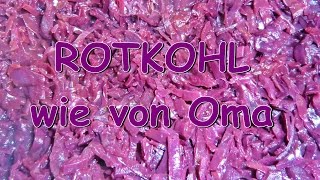 Kochen für Anfänger  Rotkohl wie von Oma [upl. by Tioneb]