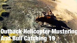 Outback Helicopter Mustering and Bull Catching Western Australia 19 [upl. by Nonnad]