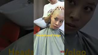 Women hair cut women head saving  shaved  bold [upl. by Ttelrats145]