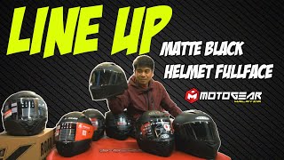 HELMET FULLFACE MATTE BLACK DI MOTOGEAR MALAYSIA [upl. by Nnaerb]