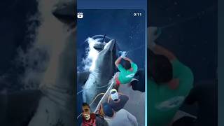 Great white shark ATTACK on fisherman tuna fishng fish shorts shark fyp [upl. by Carlock]