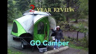 Sylvansport GO Camper  2 Year Review  Tiny Trailer Camper [upl. by Auqenes]