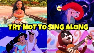 Try Not To Sing Along Disney Movies Songs Challenge If You Sing You Lose 2018 [upl. by Carmon]